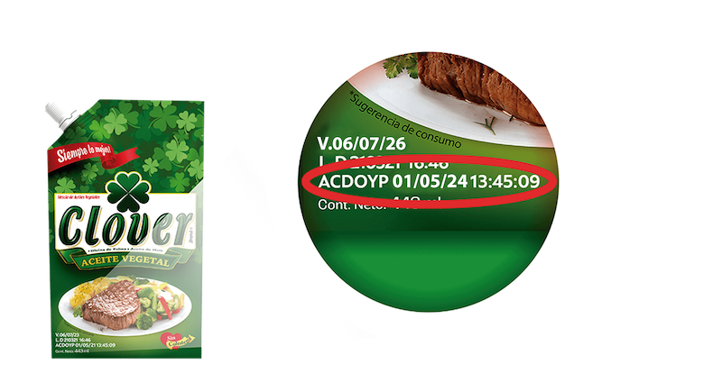 Busca la fecha y lote